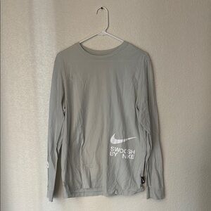 Nike Gray Long Sleeve Tee Athletic Wear